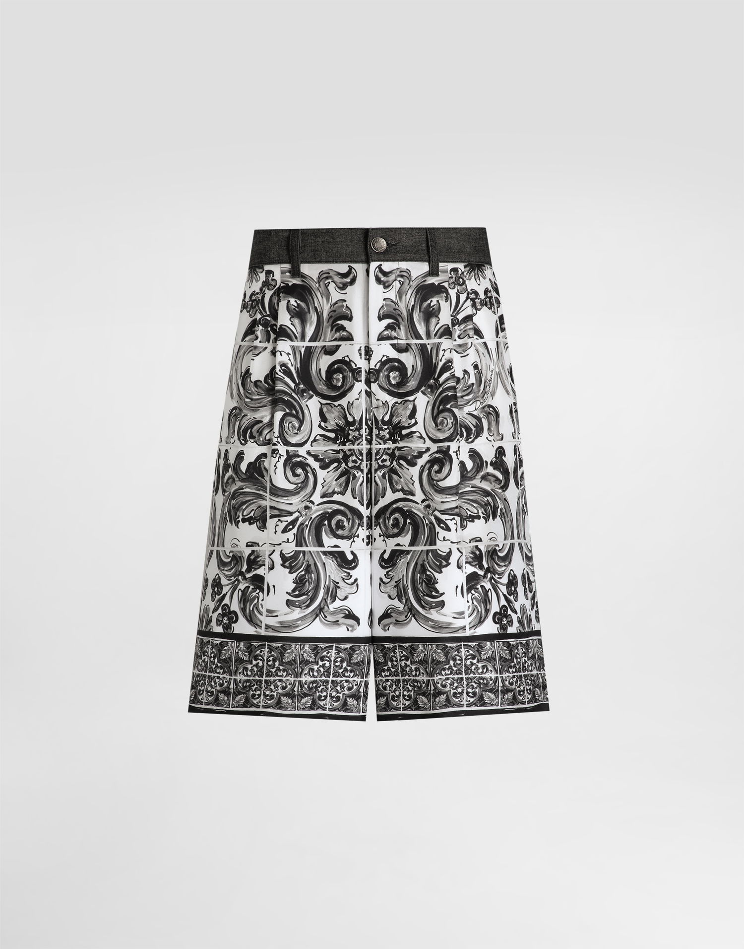 Šortky Dolce & Gabbana Dolce & Gabbana Maiolica Printed Bermuda Shorts Biela | GP03IDG8ND7S9001, 0