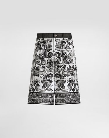 Šortky Dolce & Gabbana Dolce & Gabbana Maiolica Printed Bermuda Shorts Biela | GP03IDG8ND7S9001, 0