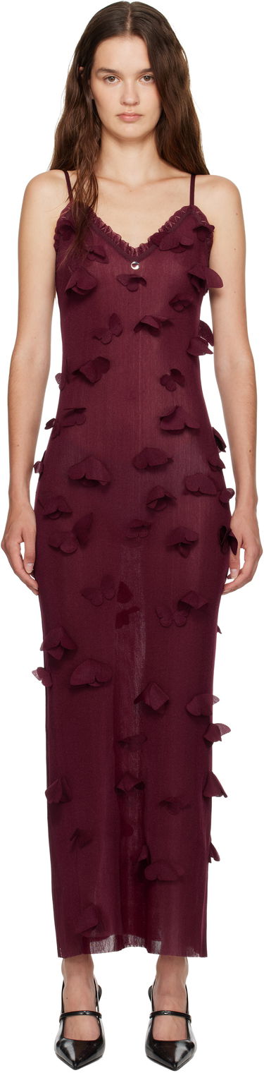 Šaty Coperni Coperni Butterflies Techno Midi Dress Vínová | COPML166Y3015, 0