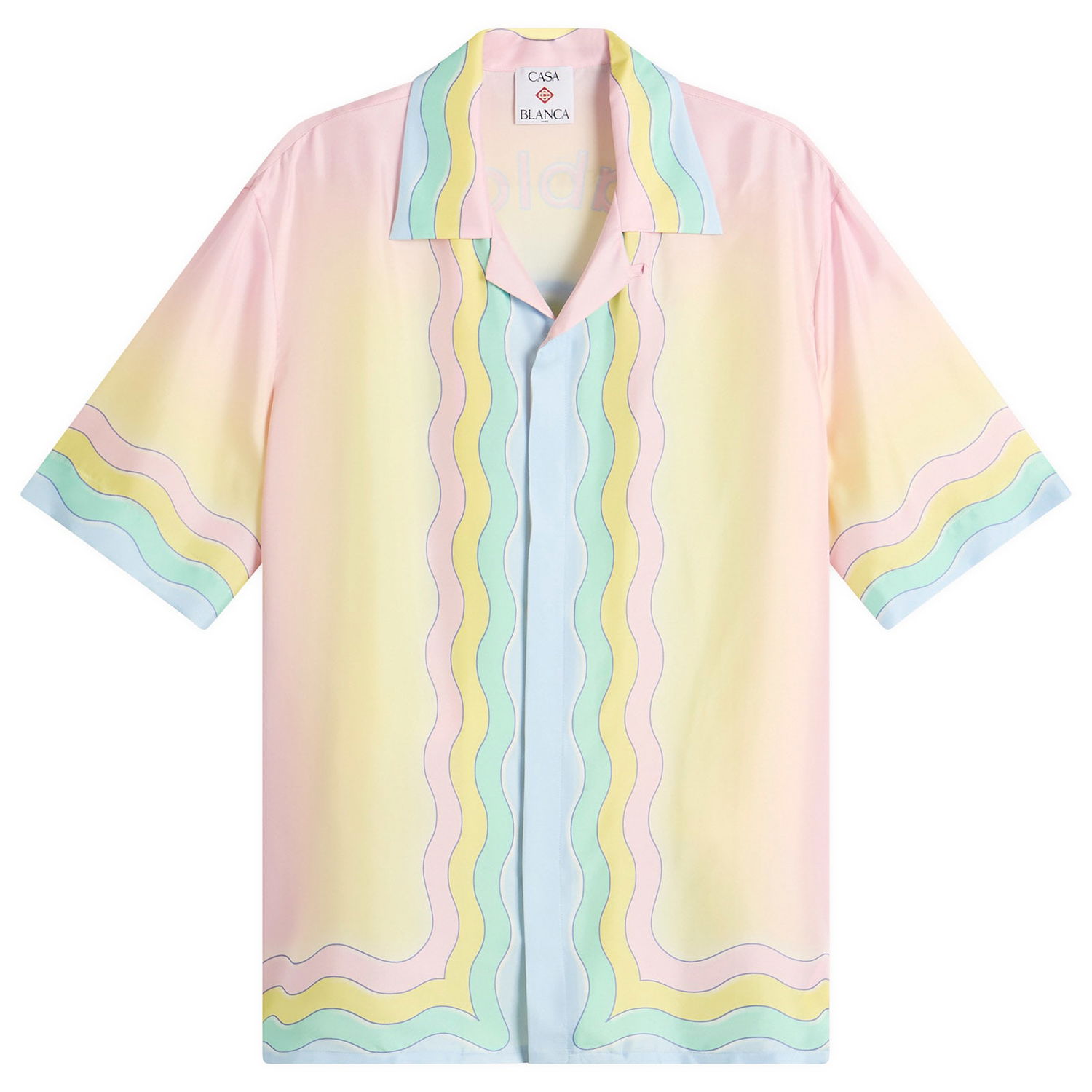 Košeľa Casablanca For The Love Of Dance Pastel Gradient Wave Cuban Collar Shirt Rôznofarebný | M-SP26-SH-003-03, 0