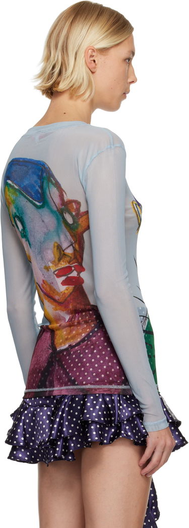 Tričko Charles Jeffrey Loverboy Charles Jeffrey LOVERBOY Powermesh Long Sleeve Graphic Print T-Shirt Rôznofarebný | 52080201, 2