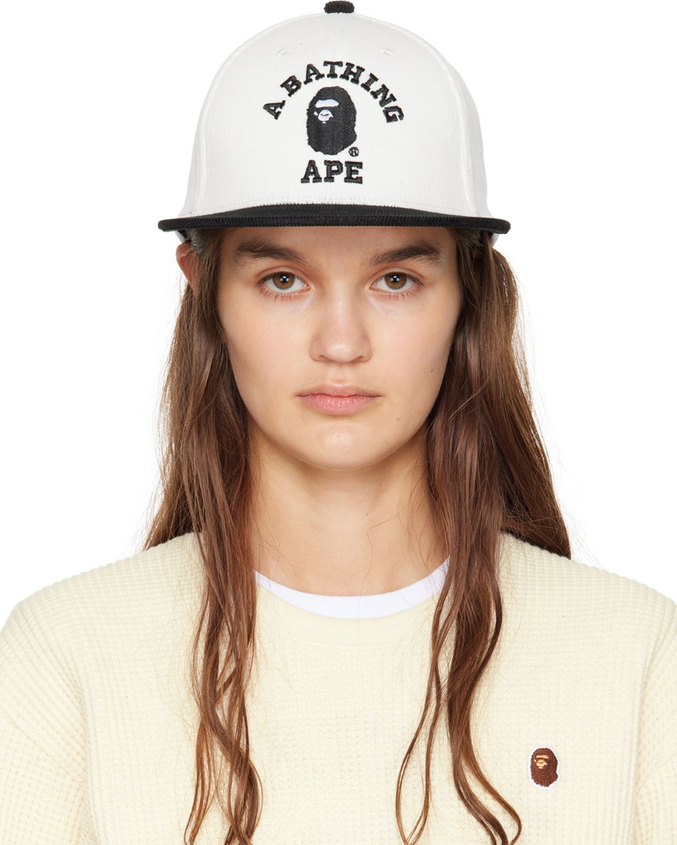 Šiltovka BAPE Corduroy College Cap Biela | 001CPJ801008M, 0