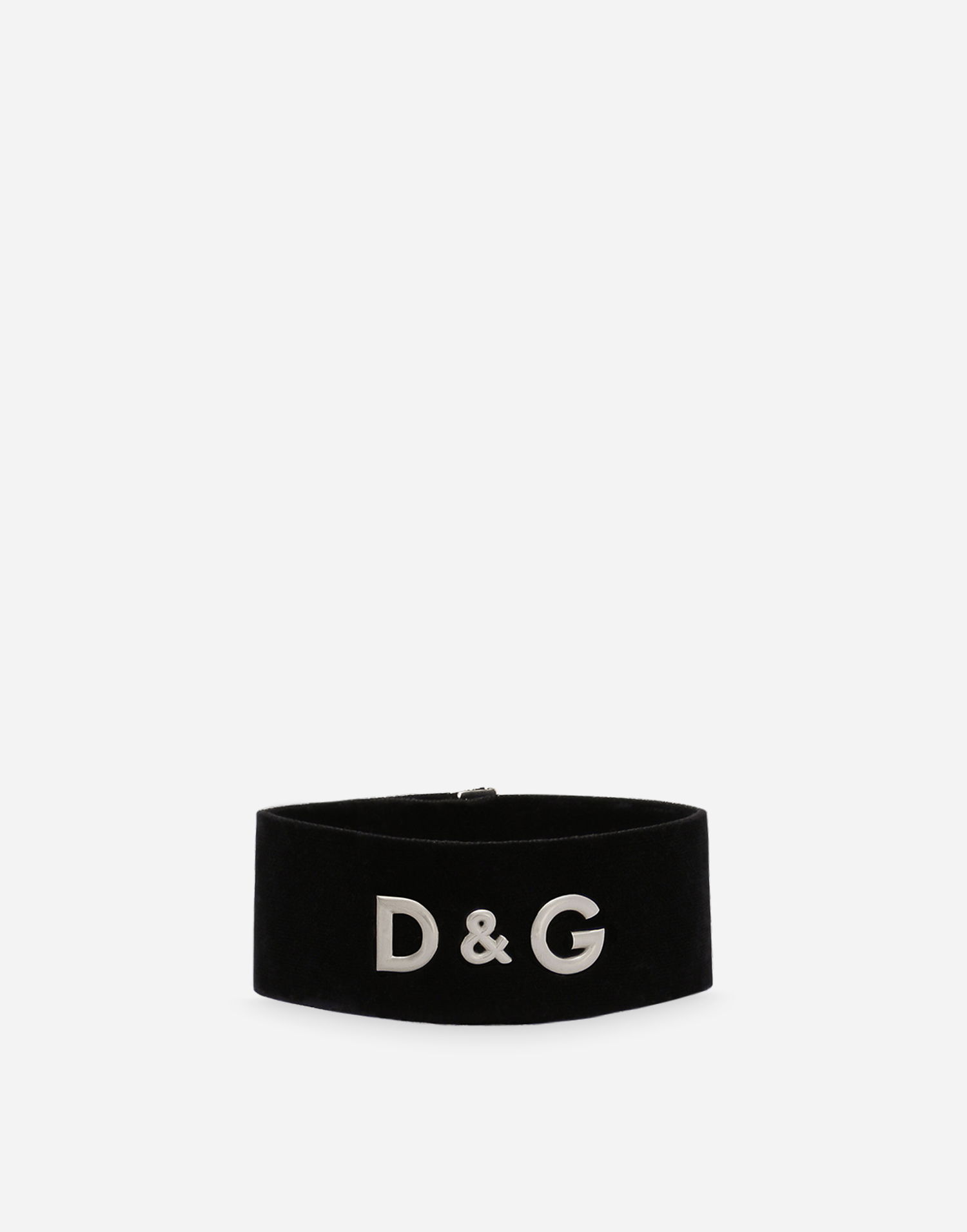 Opasok Dolce & Gabbana Dolce & Gabbana Velvet Choker with Metal Logo Čierna | WNP4J1W1111N0000, 0