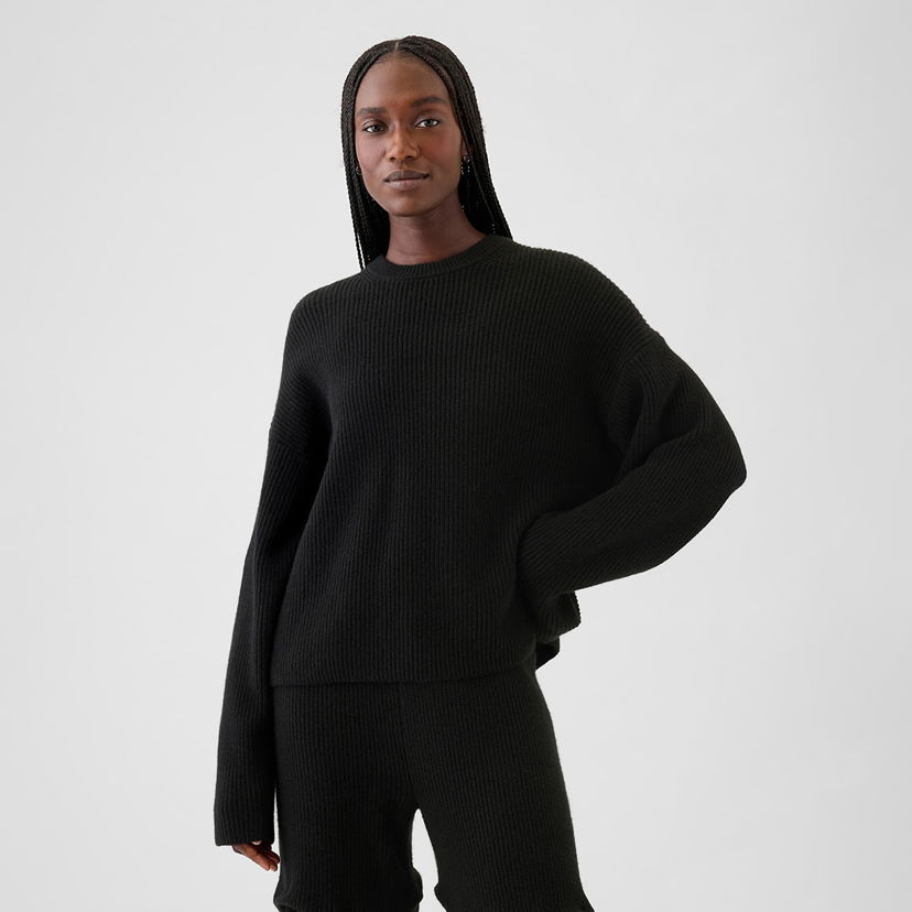 Sveter GAP Sweater Cashsoft Crew Pullover Black XS Čierna | 483763-02