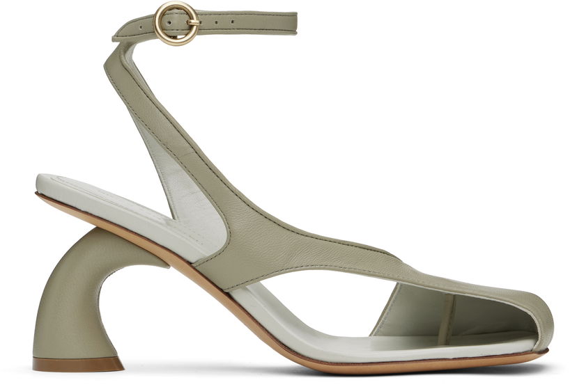 Doplnky Dries Van Noten Dries Van Noten Asymmetrical Heeled Sandals Zelené | WS251-1304-112