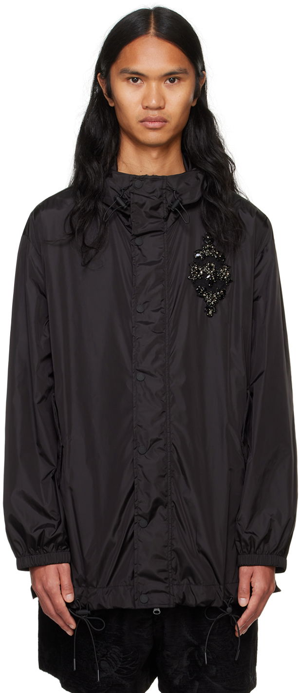 Vetrovka Simone Rocha Simone Rocha Embellished Button Placket Parka Čierna | 6105B 1067, 0