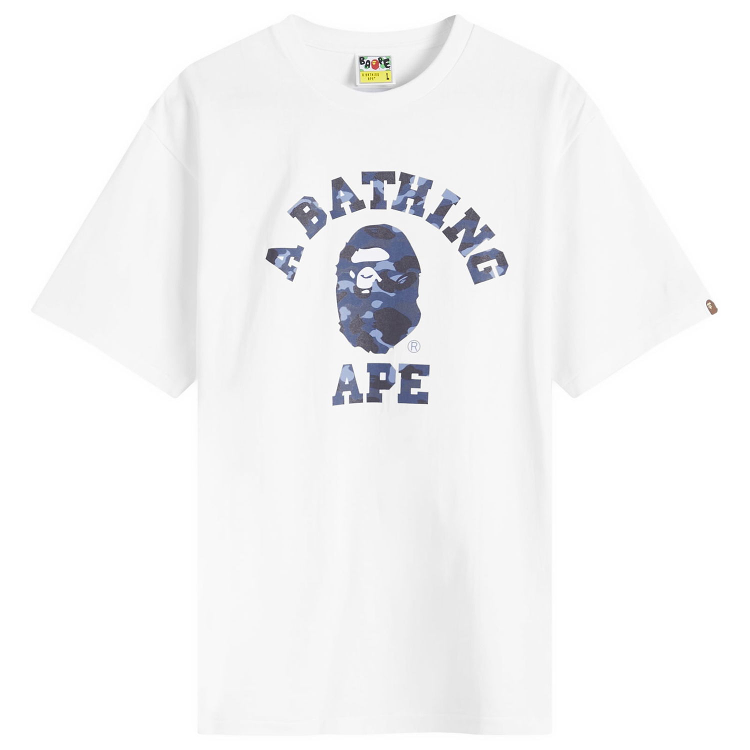 Tričko BAPE A Bathing Ape Colour Camo College T-Shirt Biela | 001TEK301017M-WPR, 0