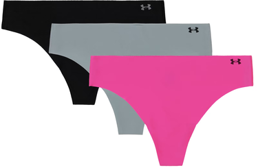 Nohavičky Under Armour Under Armour Pure Stretch 3-Pack Thong Šedá | 1383893-652, 0