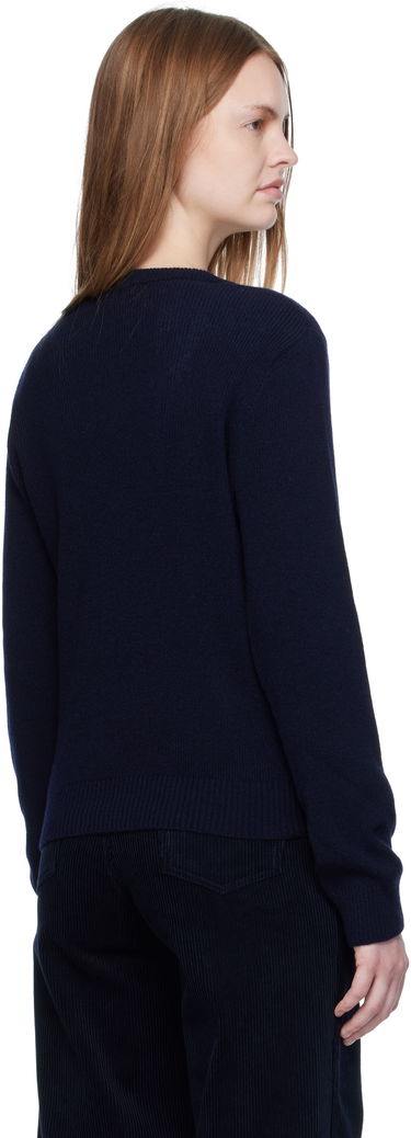 Sveter A.P.C. A.P.C. Anae V-Neck Sweater Navy | WOASA-F23429, 2