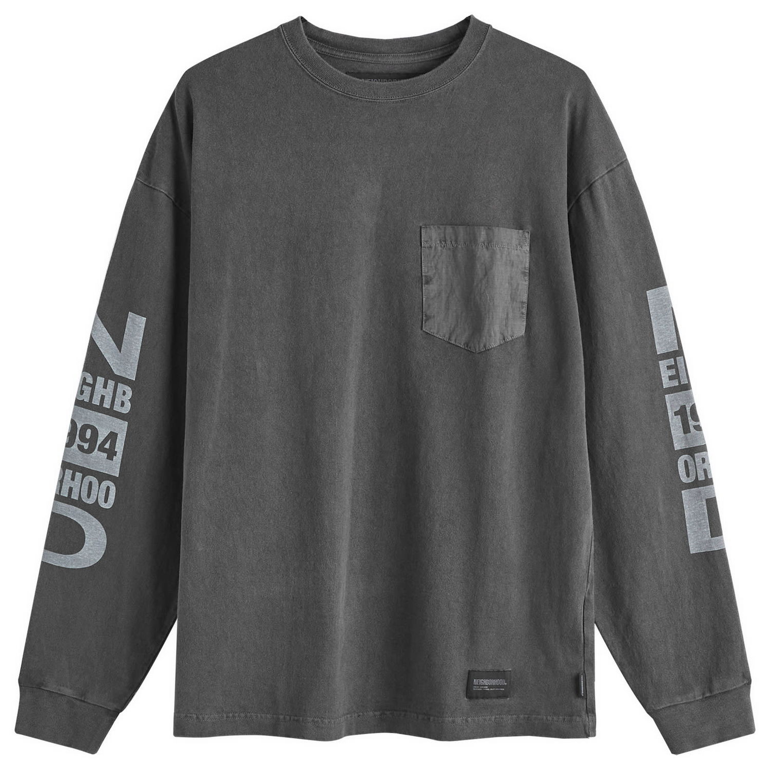 Tričko Neighborhood Long Sleeve T-Shirt Čierna | 242UNNH-CSM03-BLK, 0