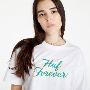 Crop Top HUF Forever Crop Tee Biela | WTS0048 WHITE, 3