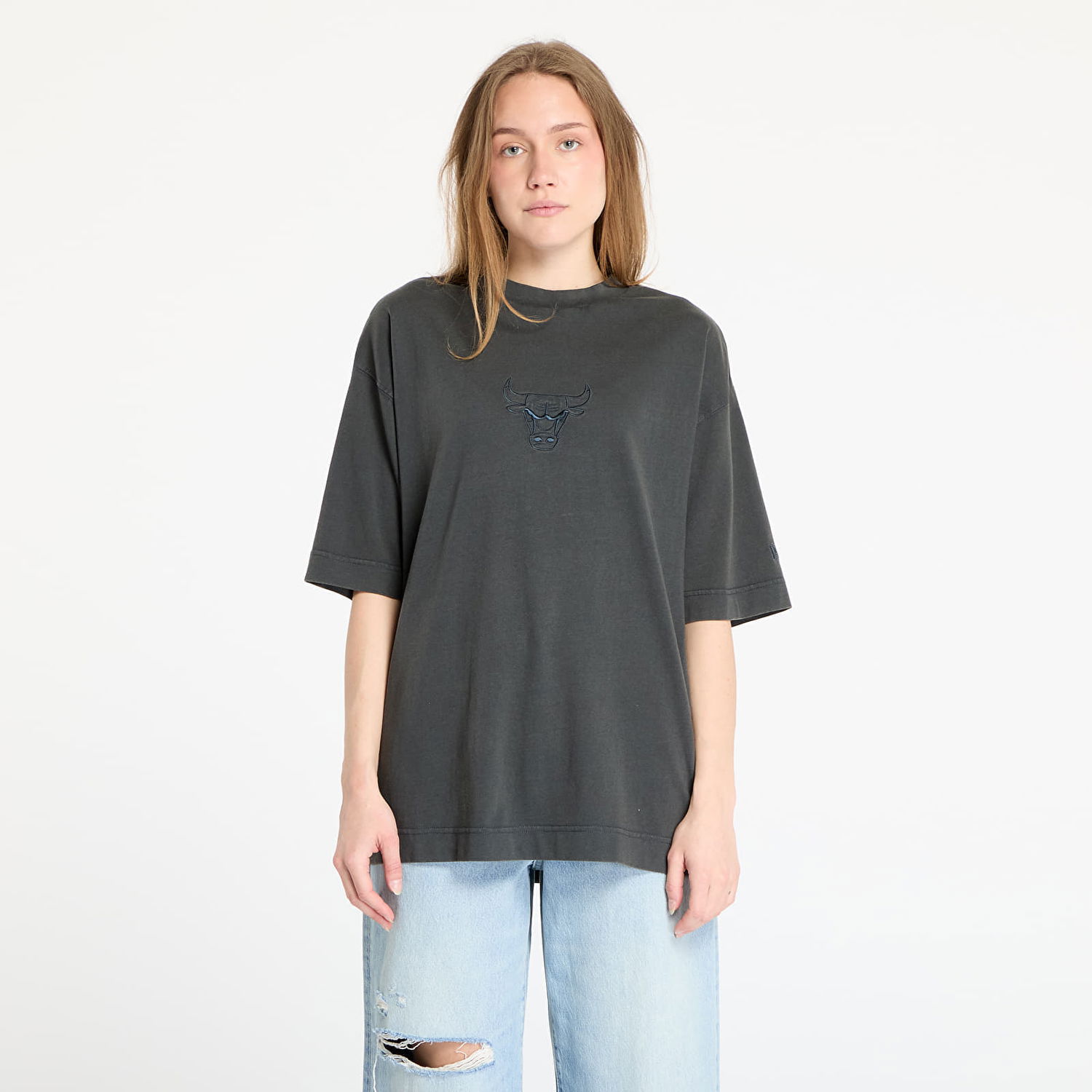 Tričko New Era New Era Chicago Bulls Washed Box T-Shirt Šedá | 60667860, 0