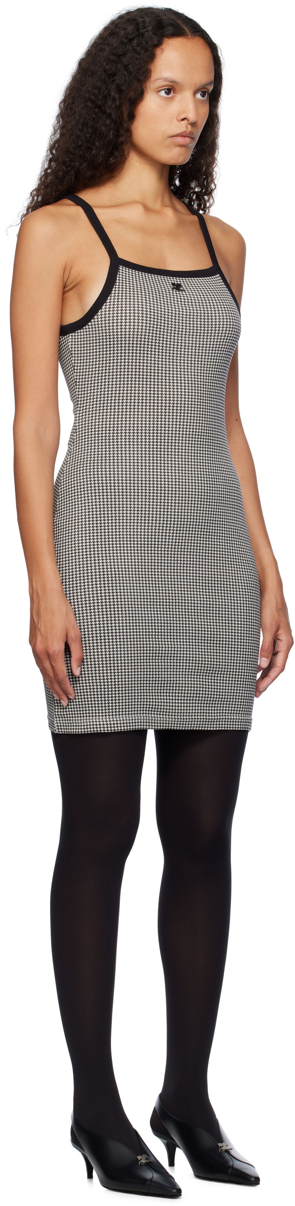 Šaty Courrèges Courrèges Houndstooth Mini Dress Čierna | 324JRO458JS0167, 1
