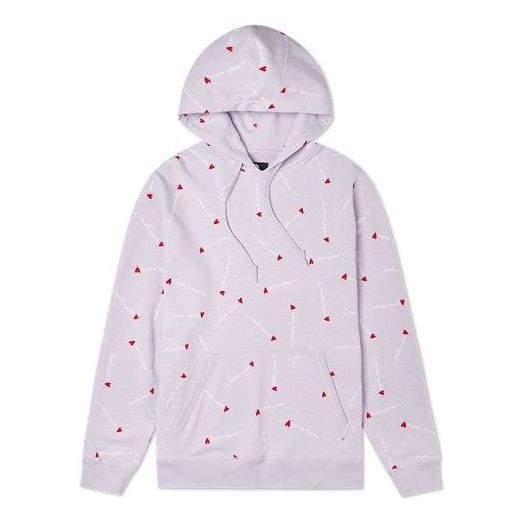 Mikina Converse Valentine's Day Hoodie with All-Over Print Fialová | 10022411-A02