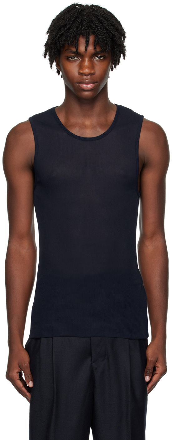 Tielko AMI Long Tank Top Navy | HTK101.JE0022, 0