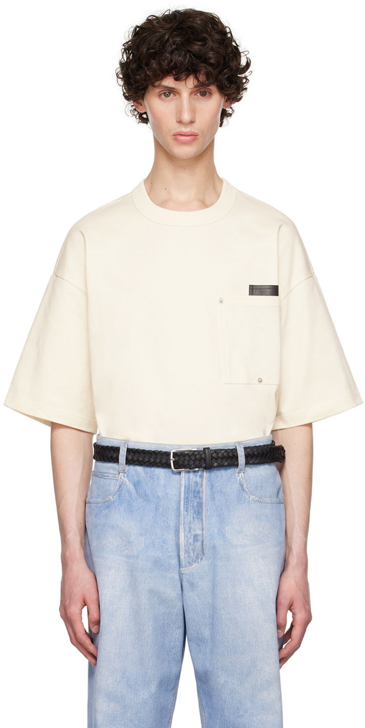 Tričko Bottega Veneta Pocket T-Shirt Biela | 796162 VKLZ0 2679, 0
