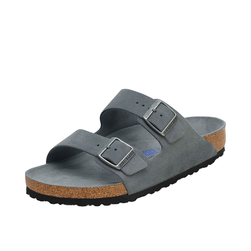Tenisky a topánky Birkenstock Arizona Soft Footbed Suede Leather Narrow Fit Sandals Šedá | 1030912