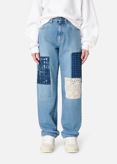 Džínsy AXEL ARIGATO Relaxed Fit Patchwork Jeans Modrá | A2988001, 5