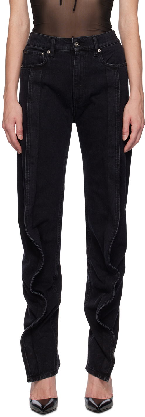 Black Evergreen Banana Jeans