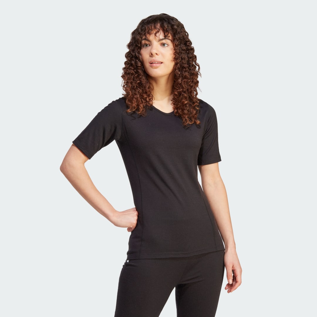 Tričko adidas Originals Xperior Merino 200 Baselayer Tee Čierna | HZ8553, 1