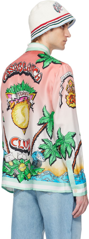 Košeľa Casablanca Casablanca 'Tennis Club' Print Silk Shirt Rôznofarebný | U-MS25-SH-021-02, 2