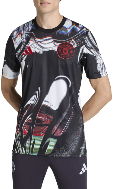 Dres adidas Originals Manchester United Prematch 2025/26 T-Shirt Čierna | ka6419, 2