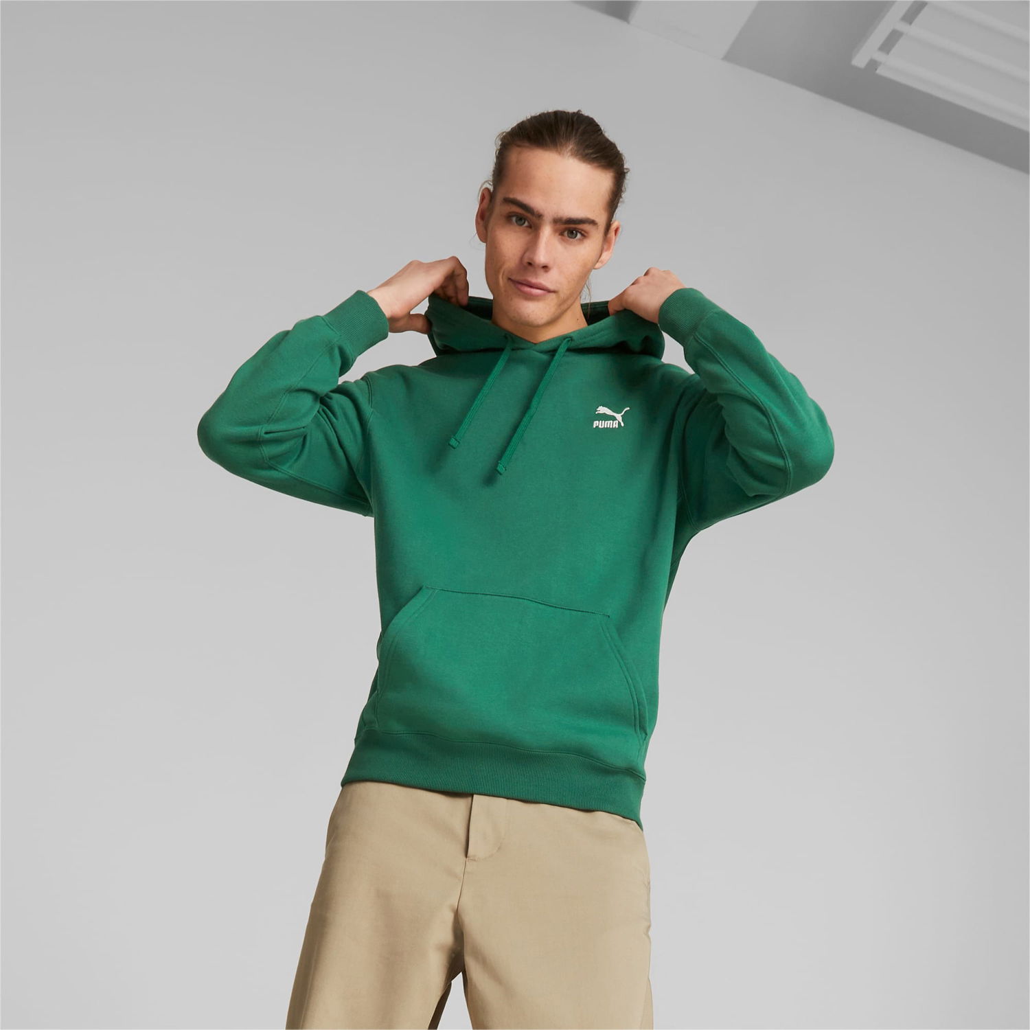 Mikina Puma Classics Hoodie Zelené | 535596_37, 0