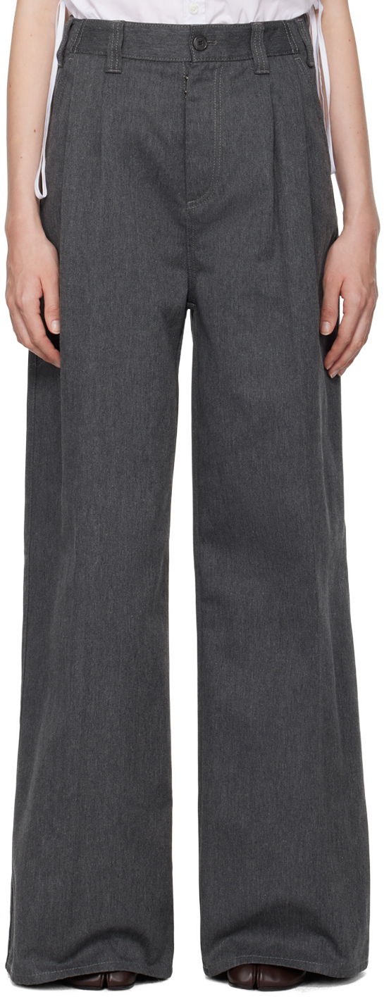 Nohavice Maison Margiela Creased Trousers Šedá | S51KA0598 M35239, 0