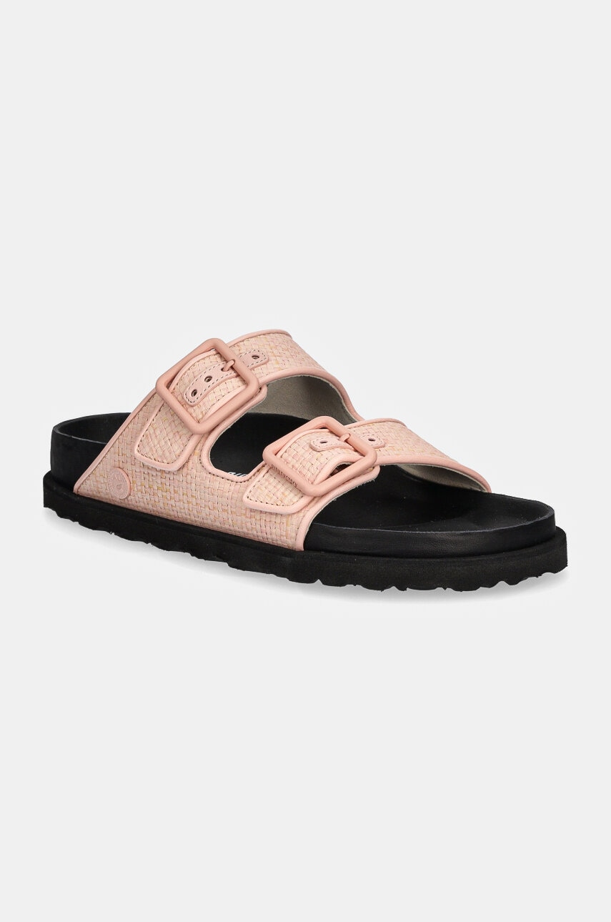 Tenisky a topánky Birkenstock Birkenstock 1774 Arizona Raffia Luxe Slides Ružová | 1028845., 0