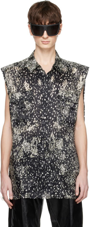 Košeľa Rick Owens Rick Owens Hollywood Jumbo Sleeveless Overshirt Čierna | RU01E5239 JP1, 0
