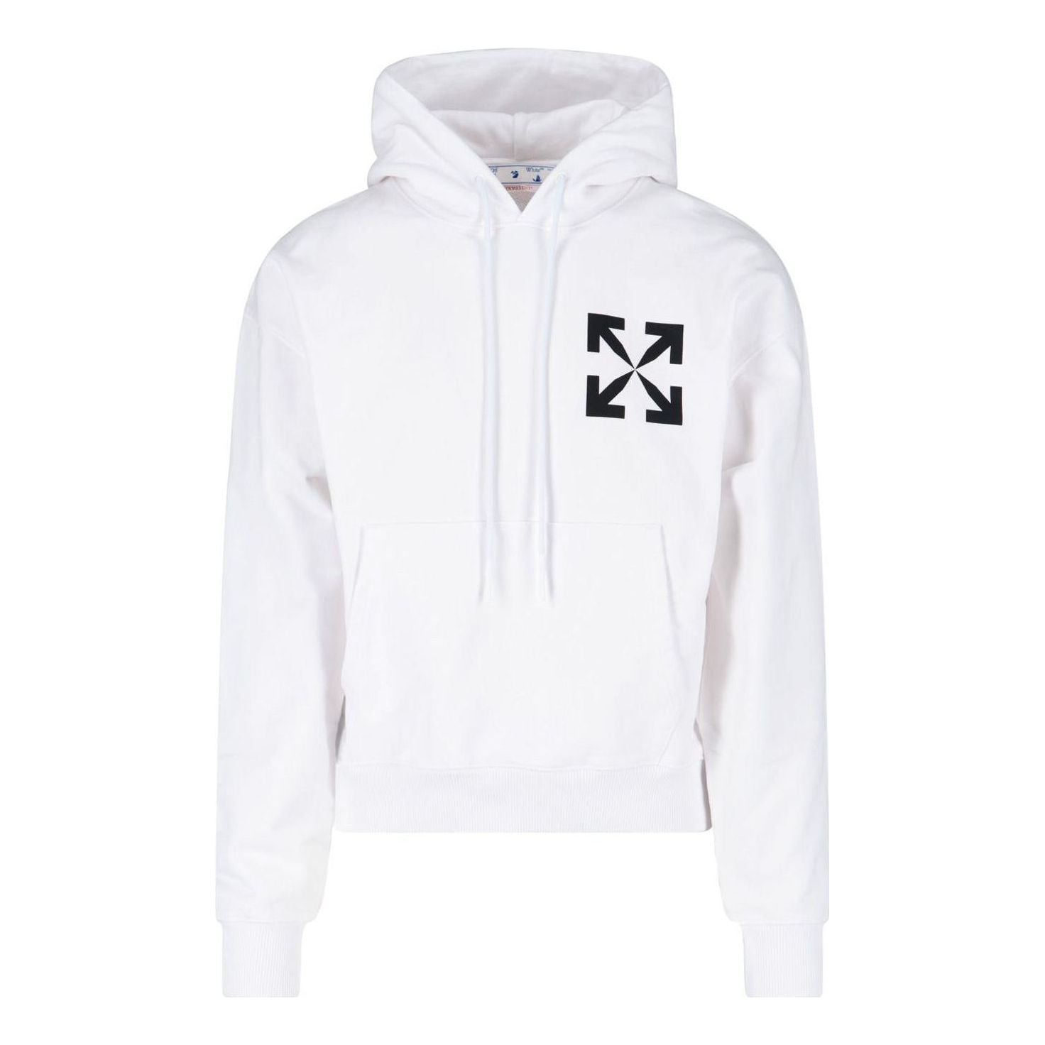 Mikina Off-White Logo Print Hoodie Biela | OMBB037C99FLE0080110, 0