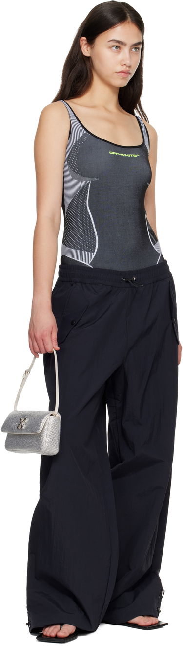 Taška cez rameno Off-White Jitney Shoulder Strass Metalická | OWNN18BF25FAB0010600, 3