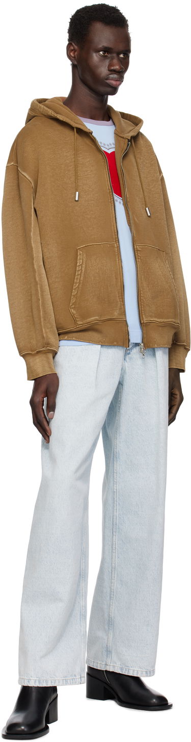 Mikina Eckhaus Latta Eckhaus Latta Zip-Up Hoodie Hnedá | 1103-EL-PS25-B - BISON, 3