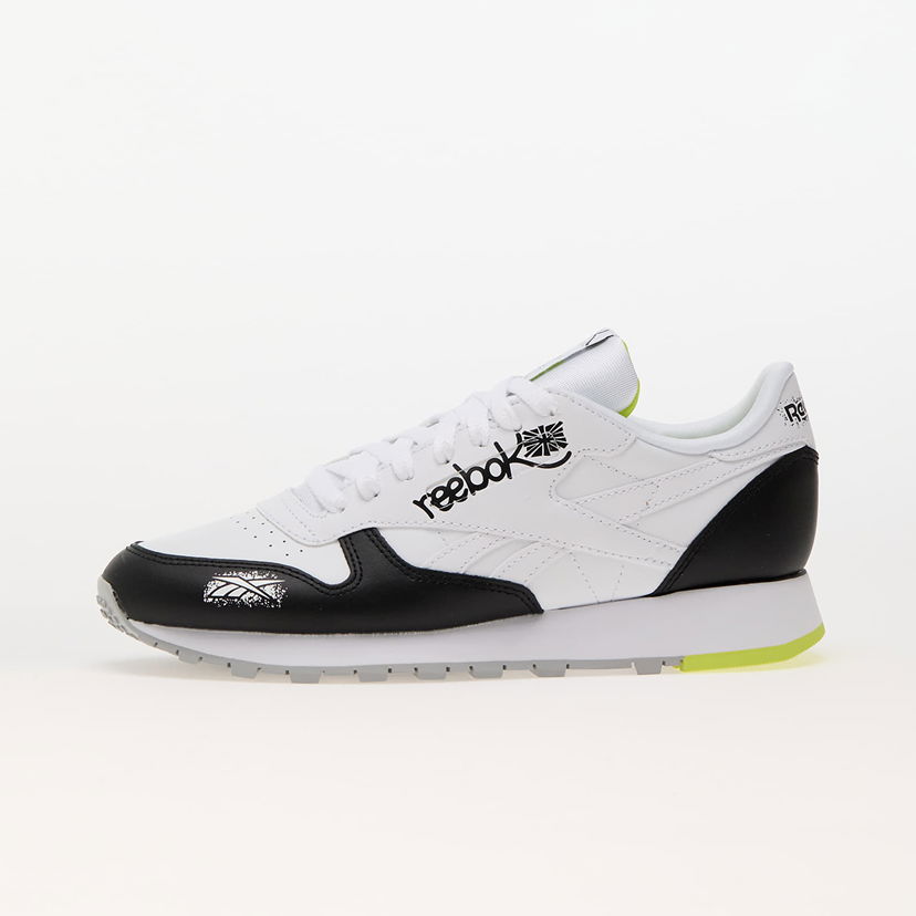 Tenisky a topánky Reebok Classic Leather Core Black/ Ftw White/ Acid Yellow Biela | 100075004