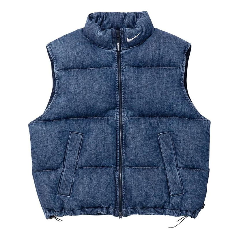 Vesta Supreme Denim Puffer Vest Modrá | SUP-SS24-163
