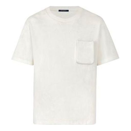 Tričko Louis Vuitton Monogram Dark Print 3D Pocket T-Shirt Biela | 1A5VI3, 0