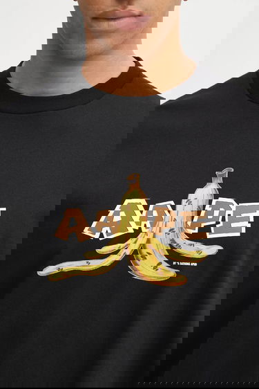 Tričko AAPE by A Bathing Ape Theme Main Graphic Banana Peel T-Shirt Čierna | AAPTEM1751XXP, 3