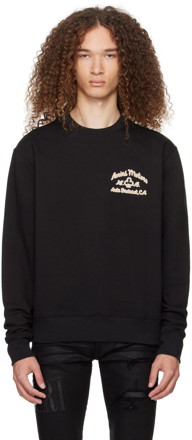 Mikina AMIRI Motors Sweatshirt Čierna | PS24MJG002