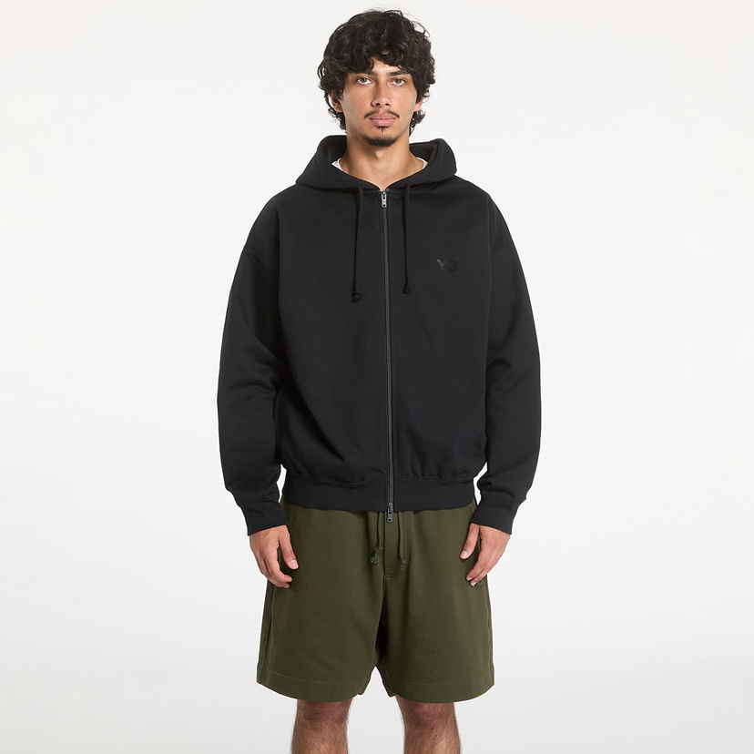 Mikina Y-3 Brushed Terry Full Zip Hoodie UNISEX Black Čierna | IW0073