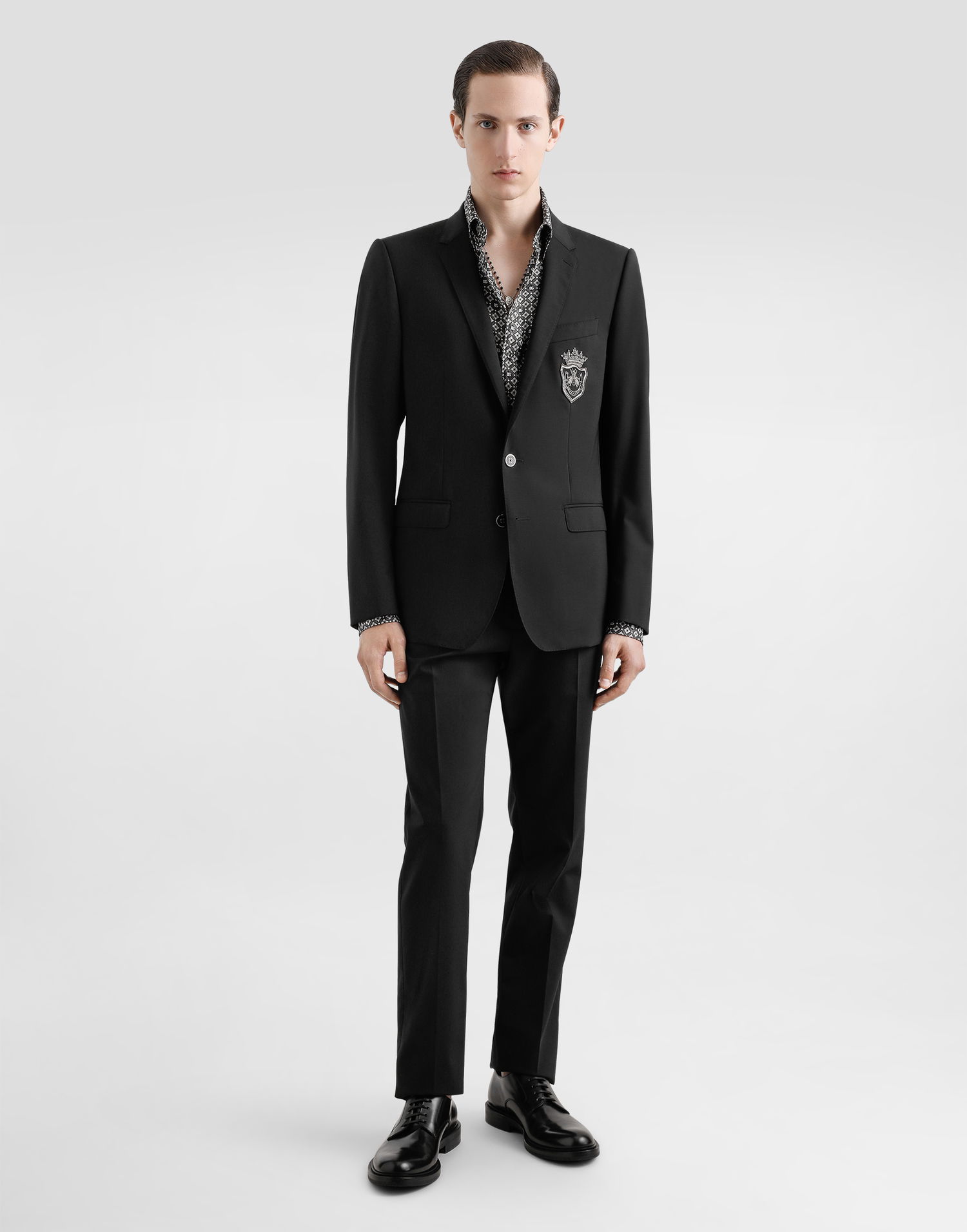 Košeľa Dolce & Gabbana Dolce & Gabbana Silk Shirt with DG Monogram Print Čierna | G5MM4TIS1XSHN5KD, 1