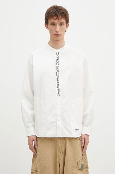 Košeľa Neighborhood NEIGHBORHOOD Regular Fit Band Collar Shirt Biela | 242AQNH.SHM04, 0