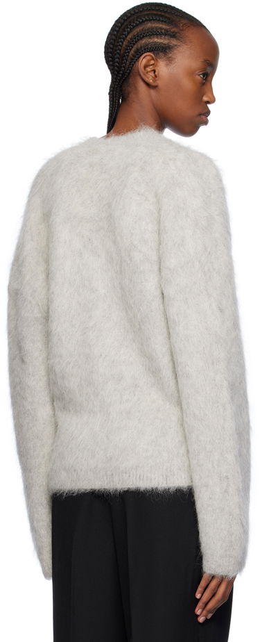 Sveter TOTEME Petite V-Neck Sweater Šedá | 241-WRT1032-YA0013, 2
