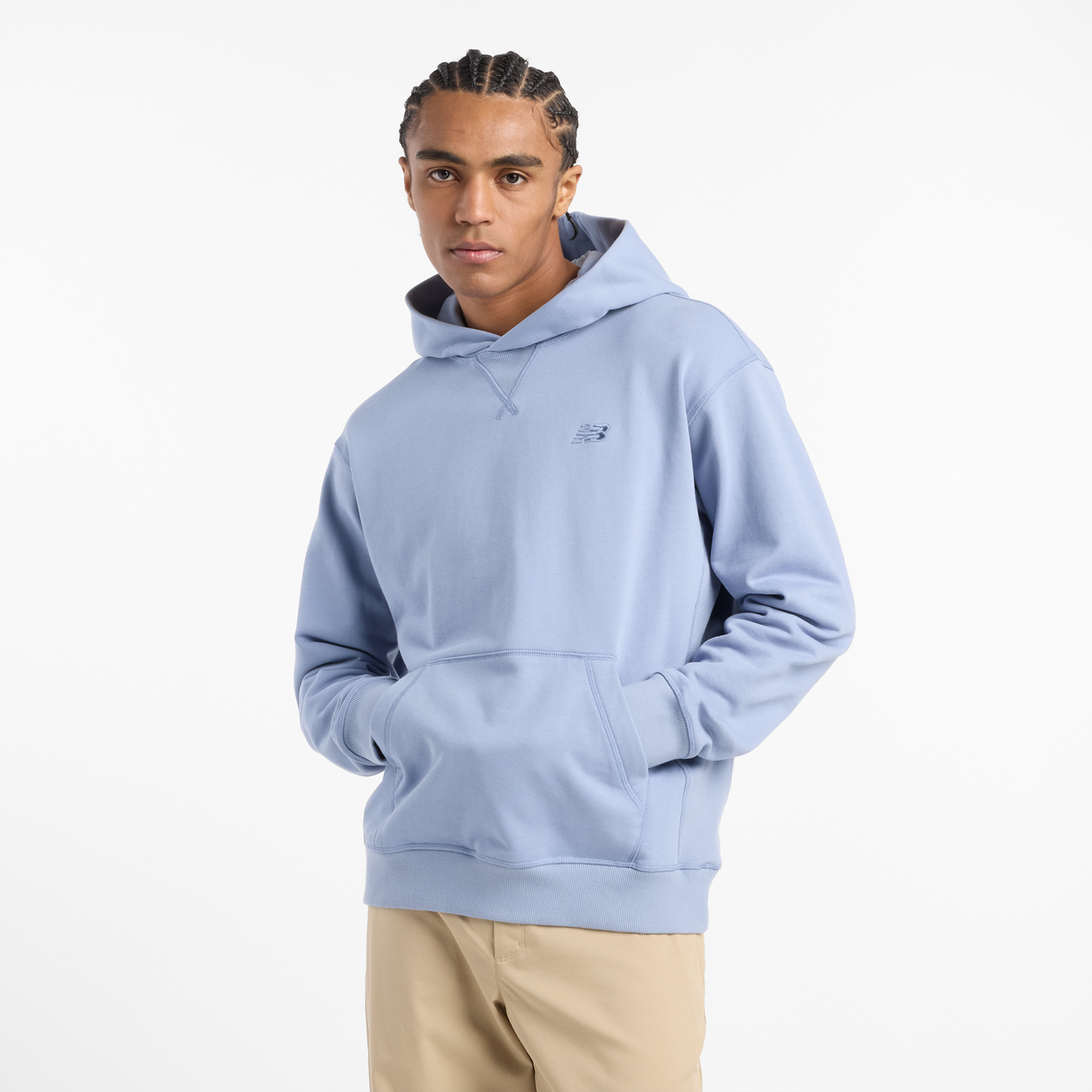 Mikina New Balance Men's Hoodie Modrá | NBMT41534DUS, 0