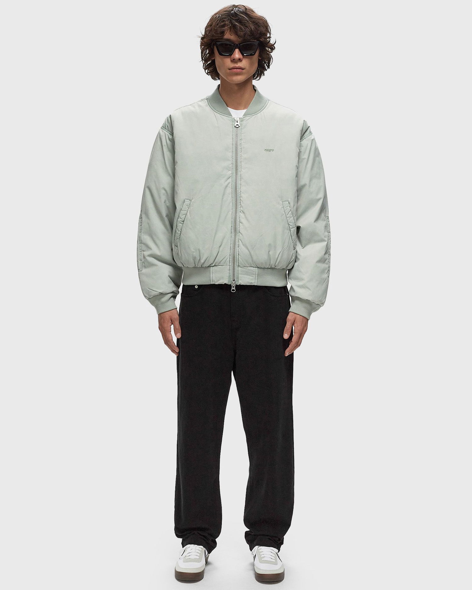 Bomber bunda OBEY Flight Bomber Jacket Šedá | 121800582-LLP, 1