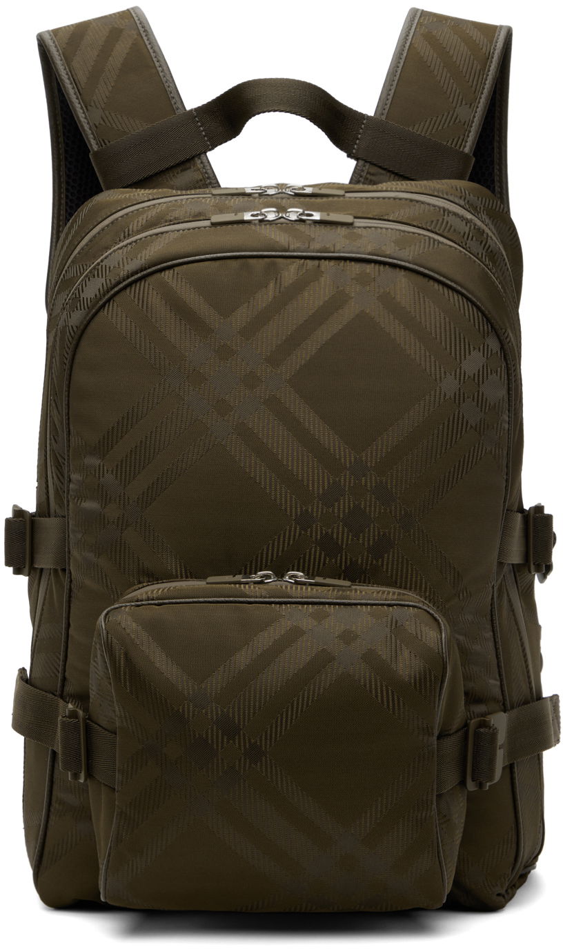 Brown Check Backpack