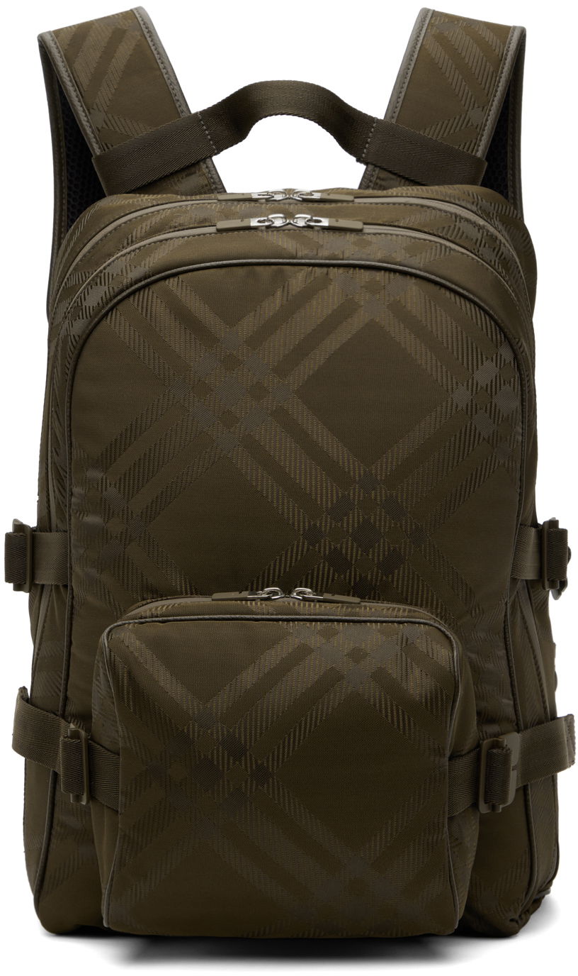 Batoh Burberry Brown Check Backpack Zelené | 8095880, 0