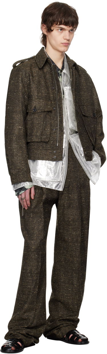 Bomber bunda Dries Van Noten Dries Van Noten Tweed Jacket Hnedá | 251-020510-1523, 3