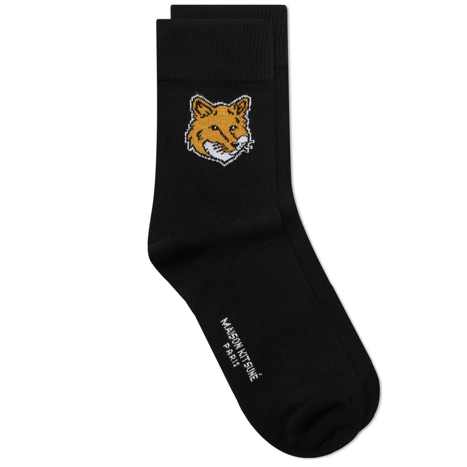 Ponožky MAISON KITSUNÉ Fox Head Socks Čierna | LM06407KT0010-P199, 0