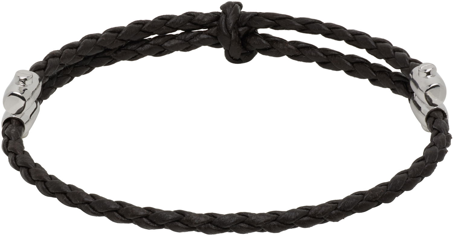 Náramok Bottega Veneta Bottega Veneta Braided Leather Bracelet Hnedá | 838329V507C2113, 1