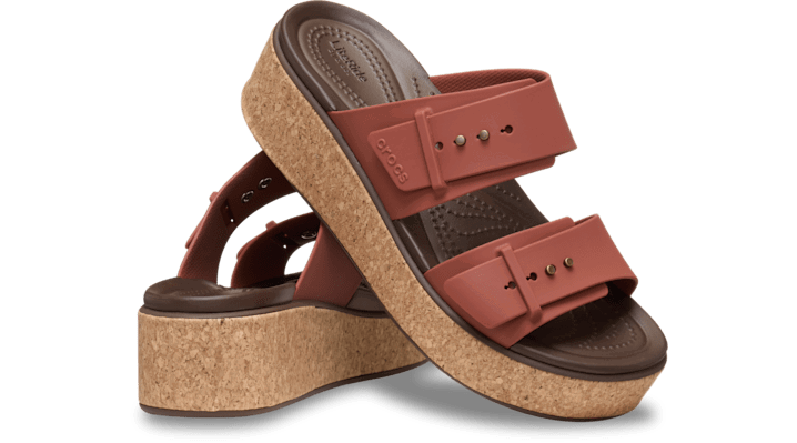 Tenisky a topánky Crocs Brooklyn Cork Buckle Sandals Červená | 211252-862, 1